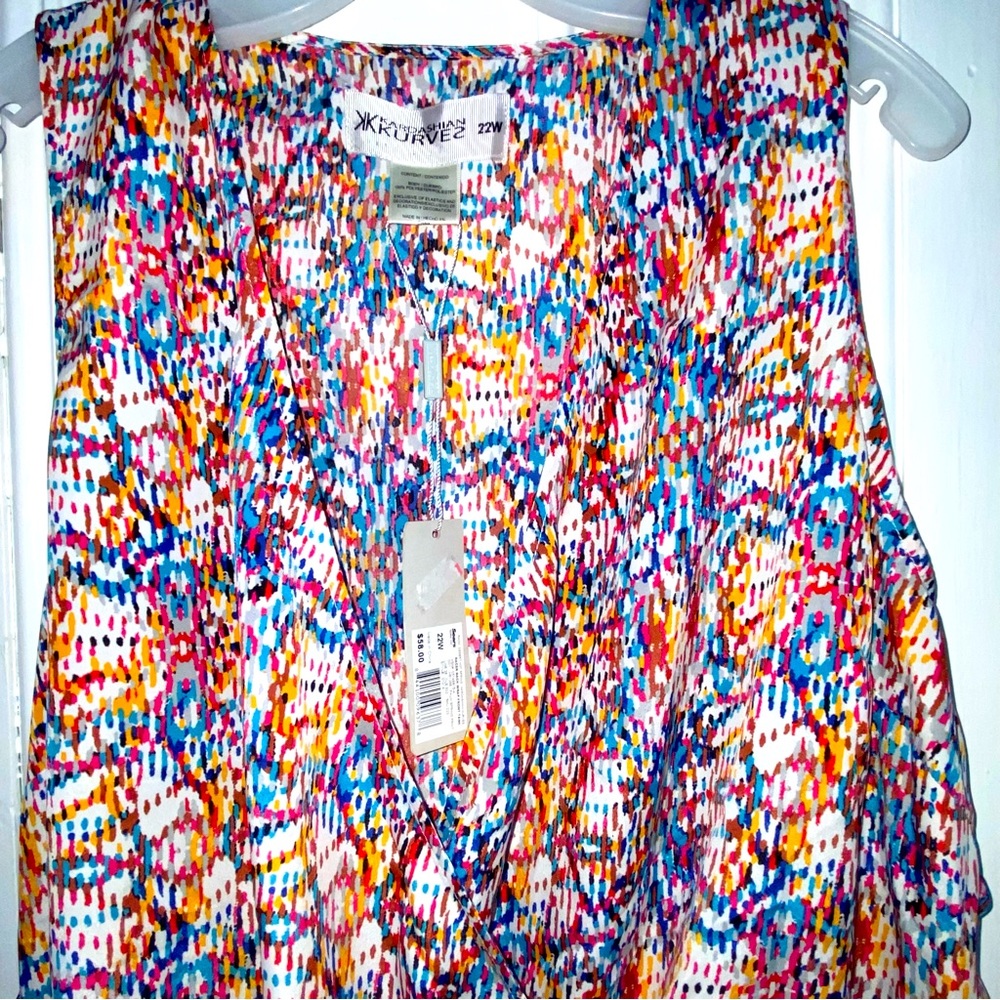 NWT Wrap front, racer back tank 22W